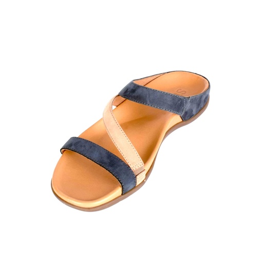 [UNI-2346] Blue Plain Microfiber Suede Sandal (PAK-SER-19-07-13252|MIS/1)