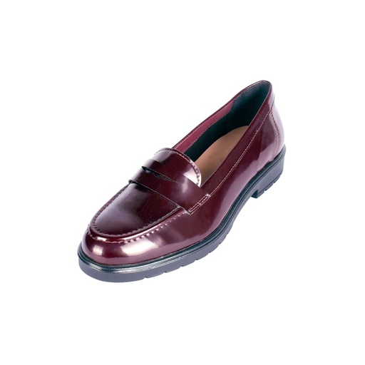 [UNI-2356] Red Plain Patent Leather Loafer (PAK-SER-1|MIS/1)